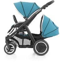 BabyStyle Oyster Max 2 Black Finish Tandem Stroller-Deep Topaz