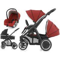 babystyle oyster max 2 black finish tandem 3in1 travel system tango re ...