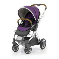 BabyStyle Oyster 2 Mirror Tan Handle Stroller-Wild Purple