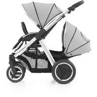 BabyStyle Oyster Max 2 Mirror Finish Tandem Stroller-Pure Silver