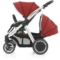 BabyStyle Oyster Max 2 Mirror Finish Tandem Stroller-Tango Red