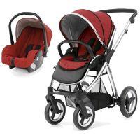 babystyle oyster max 2 mirror finish 2in1 travel system tango red