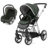 babystyle oyster max 2 mirror finish 2in1 travel system olive green