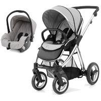BabyStyle Oyster Max 2 Mirror Finish 2in1 Travel System-Pure Silver