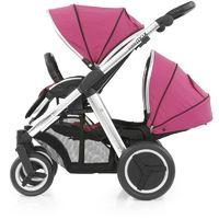 BabyStyle Oyster Max 2 Mirror Finish Tandem Stroller-Wow Pink