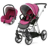 babystyle oyster max 2 mirror finish 2in1 travel system wow pink