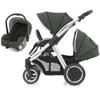 BabyStyle Oyster Max 2 Mirror Finish Tandem 2in1 Travel System-Olive Green