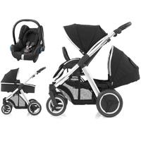 BabyStyle Oyster Max 2 Mirror Finish Tandem 3in1 CABRIOFIX Travel System