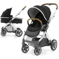 BabyStyle Oyster 2 Mirror Finish Tan Handle 2in1 Pram System-Ink Black