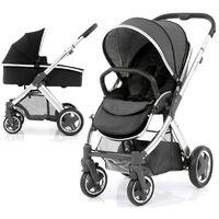 babystyle oyster 2 mirror finish black handle 2in1 pram system tungste ...