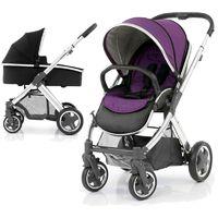 BabyStyle Oyster 2 Mirror Finish Black Handle 2in1 Pram System-Wild Purple