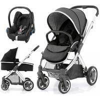 BabyStyle Oyster 2 Mirror Finish Black Handle 3in1 CABRIOFIX Travel System