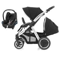BabyStyle Oyster Max 2 Mirror Finish Tandem 2in1 CABRIOFIX Travel System