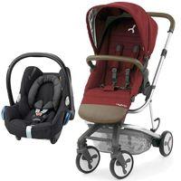 babystyle hybrid city 2in1 travel system lava red