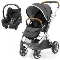 BabyStyle Oyster 2 Mirror Finish Tan Handle 2in1 CABRIOFIX Travel System