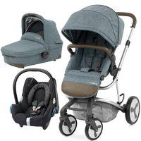 babystyle hybrid edge 3in1 travel system mineral blue