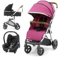 BabyStyle Oyster Zero 3in1 Maxi Cosi Travel System-Wow Pink