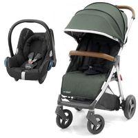 BabyStyle Oyster Zero 2in1 Maxi Cosi Travel System-Olive Green