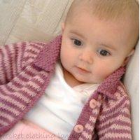 baby cardigan mini stripe by linda whaley digital version