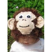 Baby Monkey Beanie Hat by MadMonkeyKnits (326) - Digital Version