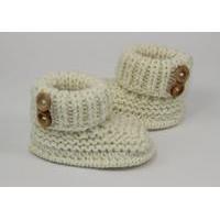 Baby Chunky 2 Button Booties by MadMonkeyKnits (01056) - Digital Version