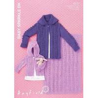 Babies & Girls Hooded Jacket and Blanket in Hayfield Baby Sparkle DK (4537)