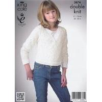 ballet top v neck sweater in king cole galaxy dk 3874