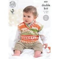 Baby Boys Sweater and Tank Top in King Cole Cherish and Cherished DK (4201)