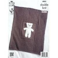 Baby Blankets and Teddy Bear Toy in King Cole DK (4005)