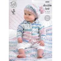 Babies\' Cardigan, Blanket and Beret in King Cole Cherish DK (4202)