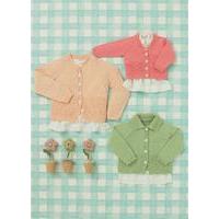 Babies and Girls Cardigans in Sirdar Snuggly 4 Ply (4638) - Digital Version