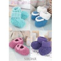 Babies Bootees in Sirdar Snowflake Chunky and Snuggly DK (4561) - Digital Version