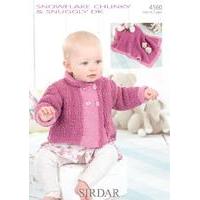 Babies and Girls Peter Pan Collared Jacket and Blanket in Sirdar Snowflake Chunky and Snuggly DK (4560) - Digital Version