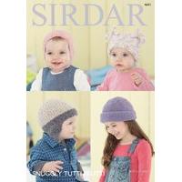 babies hats in sirdar snuggly tutti frutti 4691