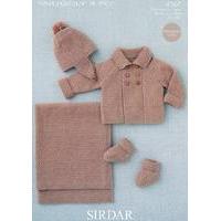 Baby Boy\'s Coat, Helmet, Booties and Blanket in Sirdar Snuggly 4 ply (4507)