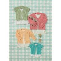 babies and girls cardigans in sirdar snuggly 4 ply 4643