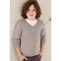 Babies and Boys V Neck Sweater and Tank in Sirdar Snuggly DK (4655)