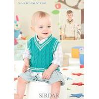 Babies & Boys V Neck Cricket Sweater and Tank in Sirdar Snuggly DK (4529)