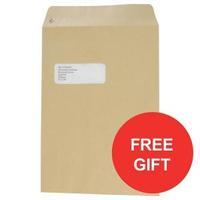 basildon bond c4 pocket envelopes plain peel and seal 90gsm manilla 1