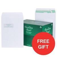 Basildon Bond C4 Pocket Envelopes Window Peel and Seal 120gsm White 1
