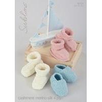 baby shoes and bootees in sublime baby cashmere merino silk 4 ply 6101 ...