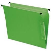 Bantex Lateral File Kraft 220gsm V-base W25cm Green 1 x Pack of 25