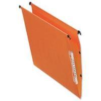 Bantex Lateral File Kraft 210gsm V-base W25cm Orange 1 x Pack of 25