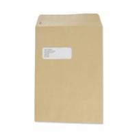 Basildon Bond C4 Pocket Envelopes Window Peel and Seal 90gsm Manilla 1