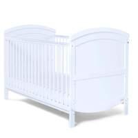 Baby Elegance Walt Cot Bed in White with ECO Mattress