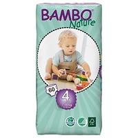 Bambo Nature Maxi Size 4 (15-40lb / 7-18kg) Eco Nappies - 60 pieces per Tall Pack