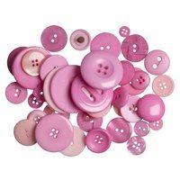 bag of craft buttons 60g assorted dark pink by trimits 376974