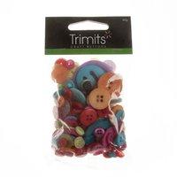 bag of craft buttons 60g assorted brights by trimits 376963