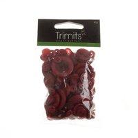 Bag of Craft Buttons 60g Assorted Red by Trimits 376953