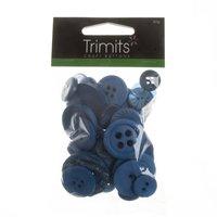 Bag of Craft Buttons 60g Assorted Dark Blue by Trimits 376957